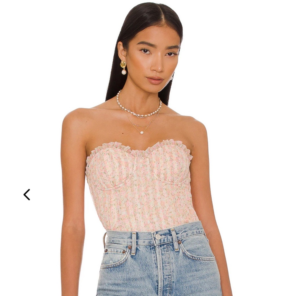 MAJORELLE Floral Pink Crop Top - Picture 3 of 7